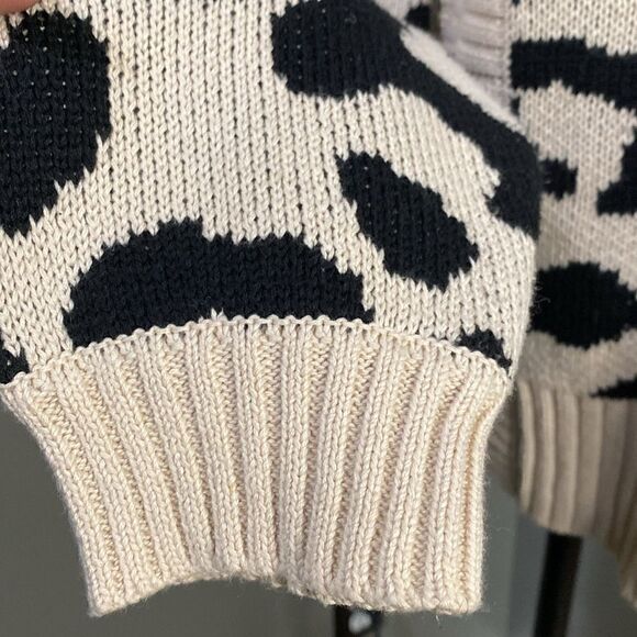 Nine West leopard Print Knit Sweater Tunic Turtleneck - Picture 8 of 14